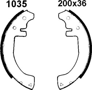 BSF 01035 - Bremžu loku komplekts autospares.lv