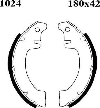 BSF 01024 - Bremžu loku komplekts autospares.lv