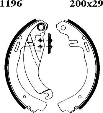 BSF 01196 - Bremžu loku komplekts autospares.lv