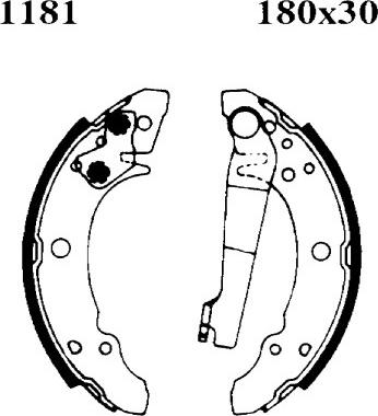 BSF 01181 - Brake Shoe Set www.autospares.lv