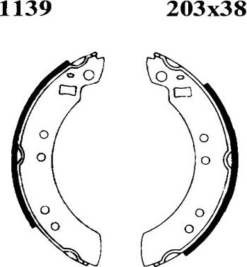 BSF 01139 - Bremžu loku komplekts autospares.lv