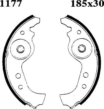 BSF 01177 - Bremžu loku komplekts autospares.lv