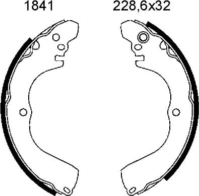 BSF 01841 - Bremžu loku komplekts www.autospares.lv