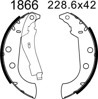 BSF 01866 - Bremžu loku komplekts www.autospares.lv