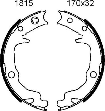 BSF 01815 - Bremžu loku kompl., Stāvbremze www.autospares.lv