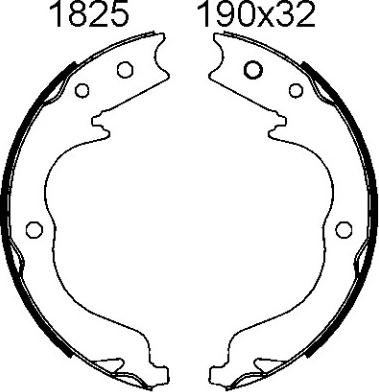 BSF 01825 - Bremžu loku kompl., Stāvbremze www.autospares.lv