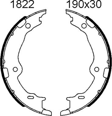 BSF 01822 - Bremžu loku kompl., Stāvbremze autospares.lv