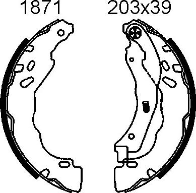 BSF 07604 - Brake Shoe Set www.autospares.lv