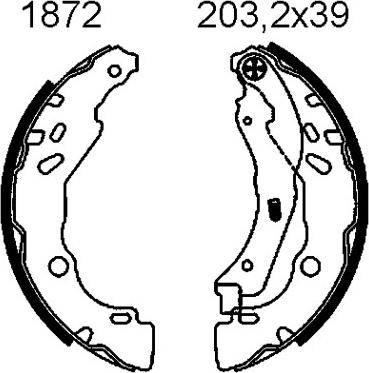 BSF 01872 - Brake Shoe Set www.autospares.lv