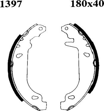 BSF 01397 - Bremžu loku komplekts www.autospares.lv