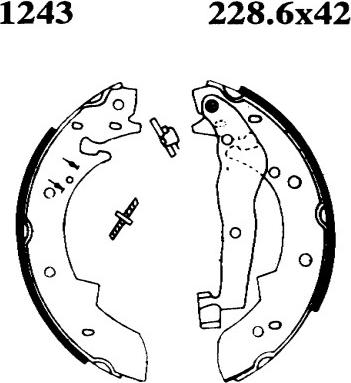 BSF 01243 - Bremžu loku komplekts autospares.lv