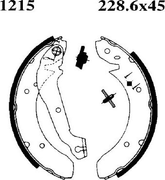 BSF 01215 - Brake Shoe Set www.autospares.lv