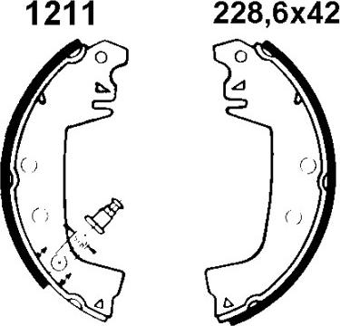 BSF 01211 - Bremžu loku komplekts autospares.lv