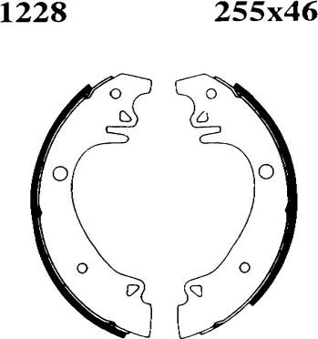 BSF 01228 - Bremžu loku komplekts www.autospares.lv