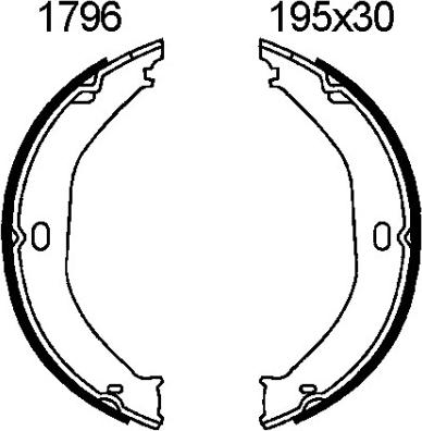 BSF 01796 - Bremžu loku kompl., Stāvbremze www.autospares.lv