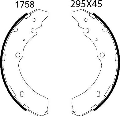 BSF 01758 - Bremžu loku komplekts www.autospares.lv