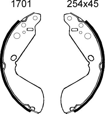 BSF 01701 - Bremžu loku komplekts www.autospares.lv