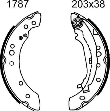 BSF 01787 - Bremžu loku komplekts www.autospares.lv