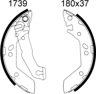 BSF 01739 - Bremžu loku komplekts www.autospares.lv