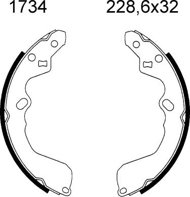 BSF 01734 - Bremžu loku komplekts www.autospares.lv