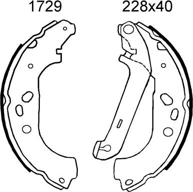 BSF 01729 - Bremžu loku komplekts www.autospares.lv