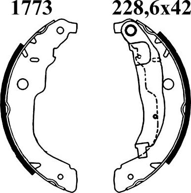 BSF 01773 - Brake Shoe Set www.autospares.lv