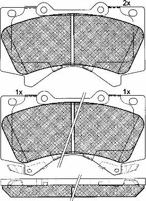 BSF 10946 - Bremžu uzliku kompl., Disku bremzes www.autospares.lv