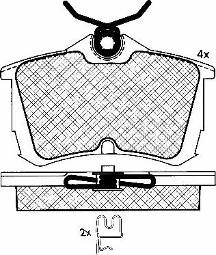 BSF 10911 - Brake Pad Set, disc brake www.autospares.lv