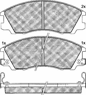 Triscan FDB 1670 - Bremžu uzliku kompl., Disku bremzes www.autospares.lv