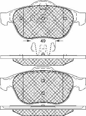 BSF 10979 - Тормозные колодки, дисковые, комплект www.autospares.lv