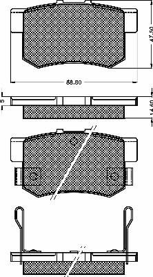 BSF 10496 - Brake Pad Set, disc brake www.autospares.lv