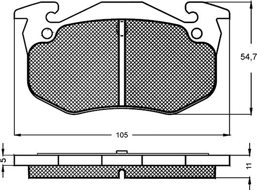 BSF 10455 - Brake Pad Set, disc brake www.autospares.lv