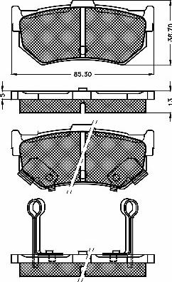 BSF 10464 - Bremžu uzliku kompl., Disku bremzes autospares.lv