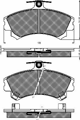 BSF 10405 - Bremžu uzliku kompl., Disku bremzes autospares.lv