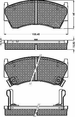 BSF 10406 - Bremžu uzliku kompl., Disku bremzes www.autospares.lv