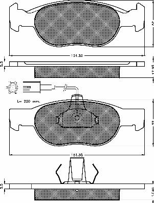 BSF 10401 - Brake Pad Set, disc brake www.autospares.lv