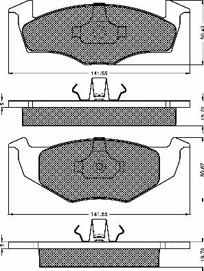 BSF 10416 - Brake Pad Set, disc brake www.autospares.lv