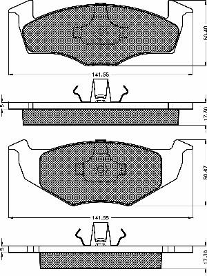 BSF 10417 - Brake Pad Set, disc brake www.autospares.lv