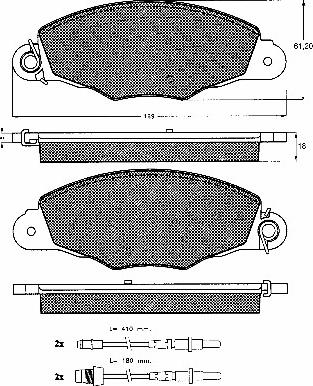 BSF 10549 - Тормозные колодки, дисковые, комплект www.autospares.lv