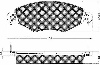 BSF 10546 - Тормозные колодки, дисковые, комплект www.autospares.lv