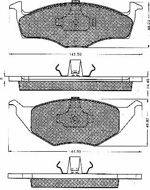 ATE 607177 - Bremžu uzliku kompl., Disku bremzes www.autospares.lv