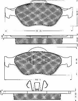 BSF 10551 - Тормозные колодки, дисковые, комплект www.autospares.lv