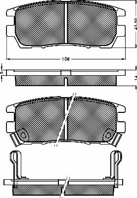 BSF 10505 - Brake Pad Set, disc brake www.autospares.lv