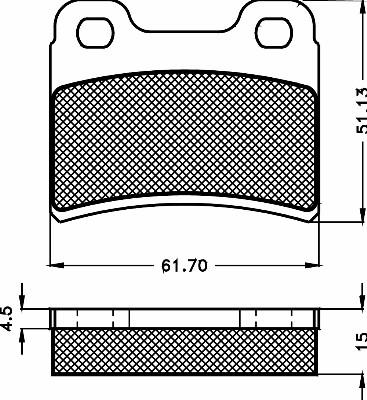 BSF 10507 - Bremžu uzliku kompl., Disku bremzes autospares.lv