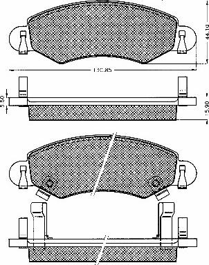 BSF 10589 - Тормозные колодки, дисковые, комплект www.autospares.lv