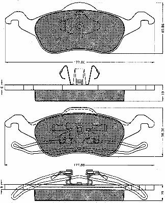 BSF 10536 - Bremžu uzliku kompl., Disku bremzes www.autospares.lv