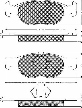 BSF 10531 - Тормозные колодки, дисковые, комплект www.autospares.lv