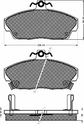 BSF 10525 - Тормозные колодки, дисковые, комплект www.autospares.lv