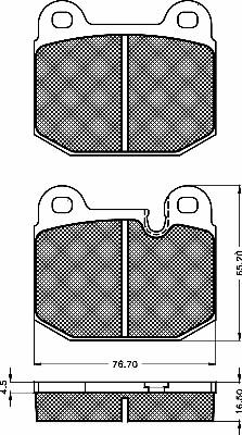 BSF 10521 - Brake Pad Set, disc brake www.autospares.lv