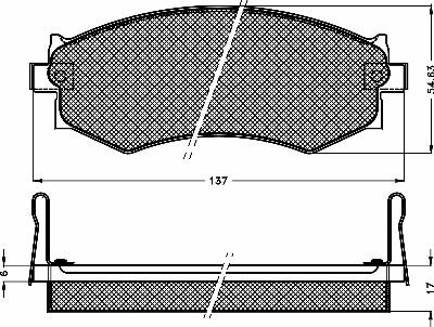 BSF 10523 - Bremžu uzliku kompl., Disku bremzes www.autospares.lv